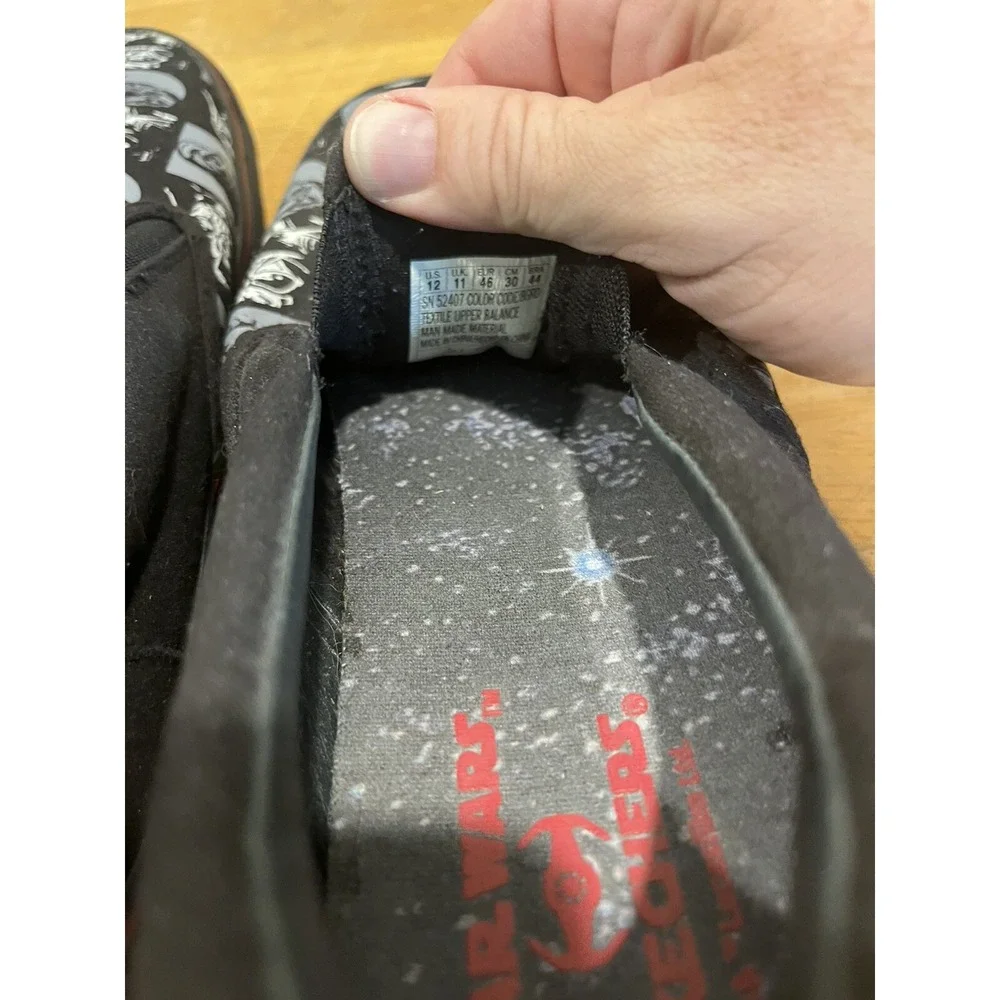 Skechers Star Wars Sith Lord Darth Vader Slip On Canvas Shoes Black/Gray Size 12